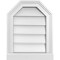 Ekena Millwork Octagonal Top Surface Mount PVC Gable Vent w/ 2"W x 2"P Brickmould Sill Frame, 14"W x 18"H GVPOT14X1803SN - alternate 1